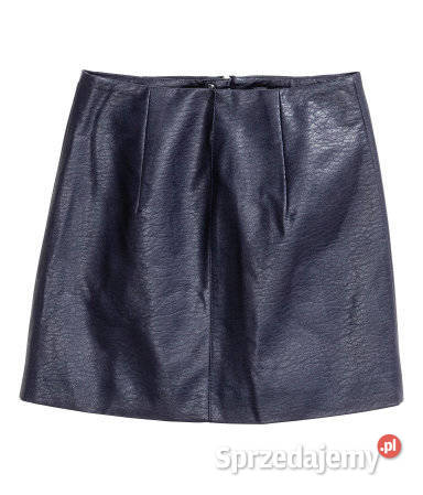granatowa spódniczka eco skóra hm 32 zip zamek Toruń sprzedam
