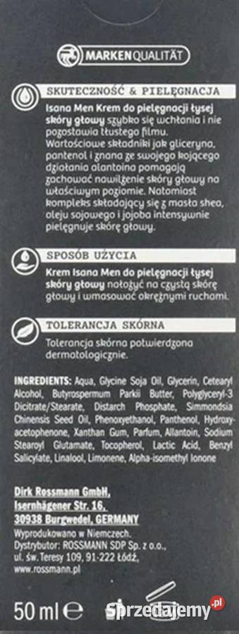 KREM do pielęgnacji łysej skóry głowy