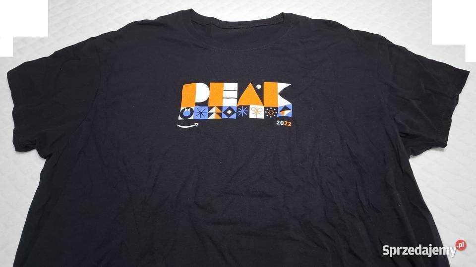 Koszulka krótki rękaw Tshirt czarna Amazon Peak Czeladź