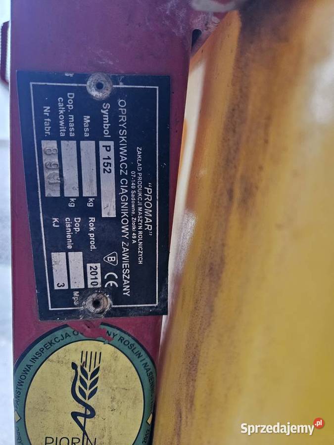 Opryskiwacz sadowniczy 400l Promar Siedlce