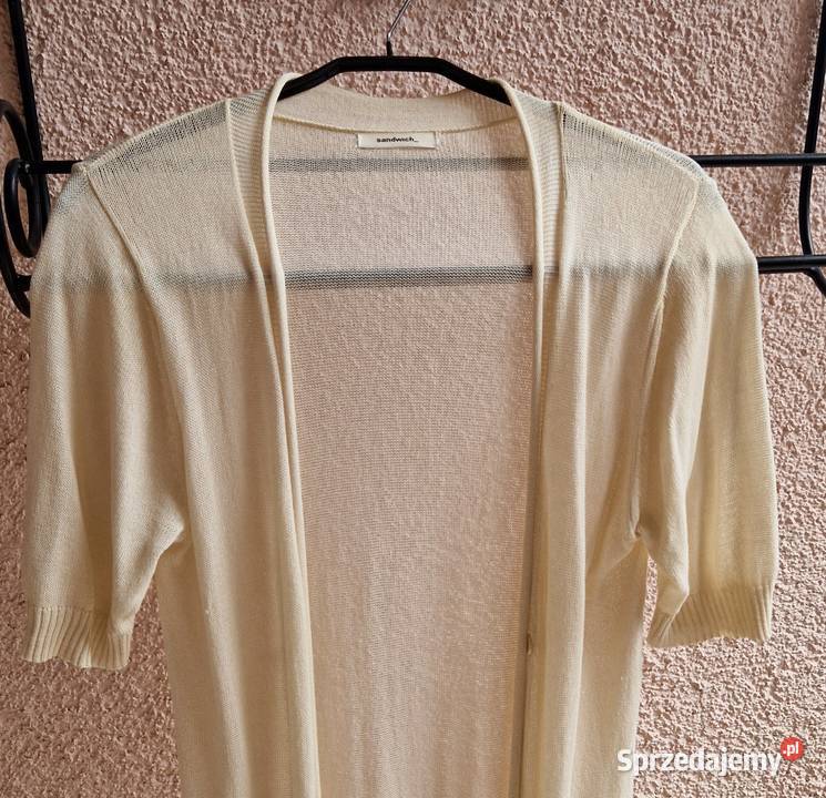 NARZUTKA SWETER bez zapinania marki Sandwich biały Lublin