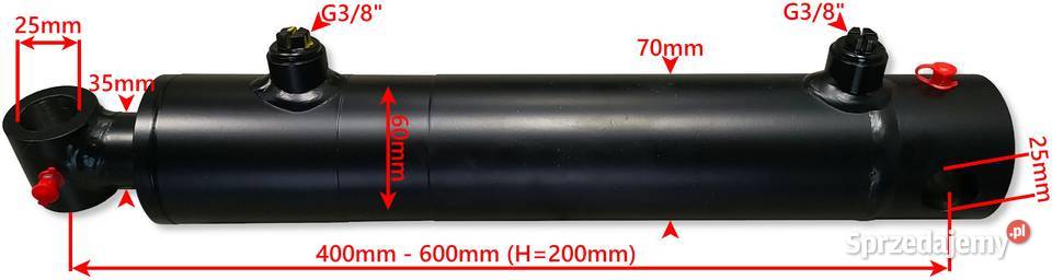 Siłownik Hydrauliczny SMT1G 60x35 SKOK 200 2STR Solec Kujawski