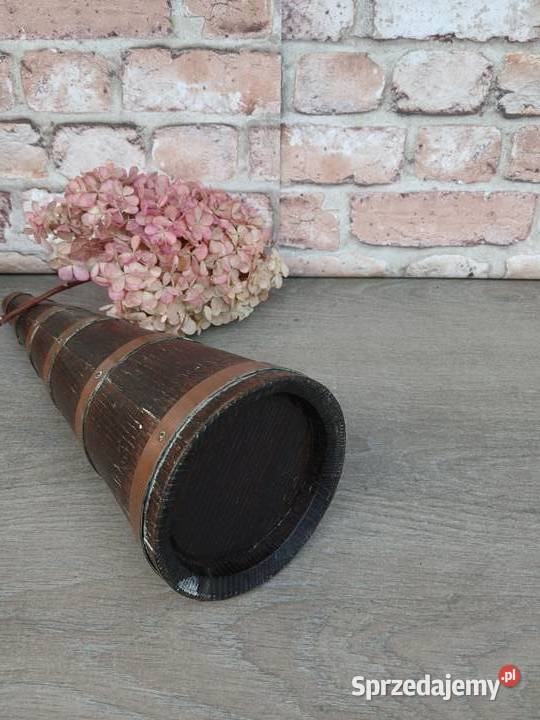 Stara drewniana butelka na wino francuska Warszawa