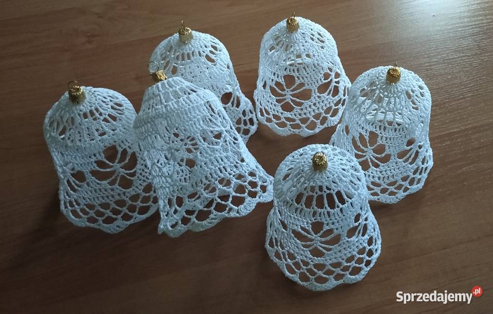 Dzwonki Duże szydełkowe na choinkę różne wzory i Wyposażenie wnętrz Białystok