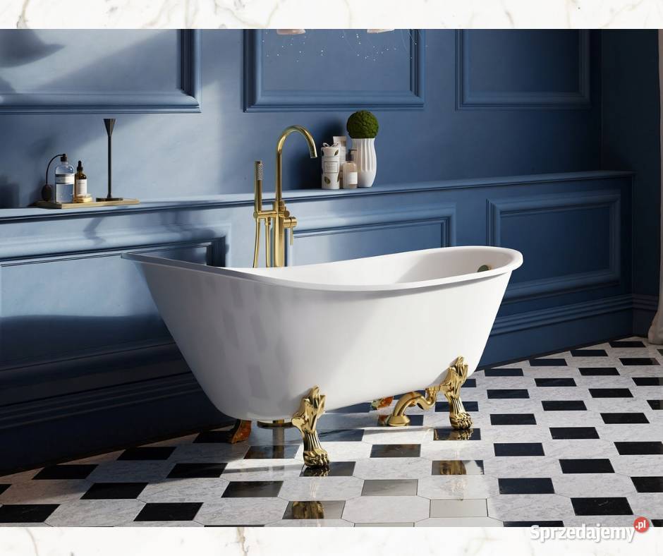 Wanna wolnostojąca Besco Olaya 160x68 łapy złote Bydgoszcz