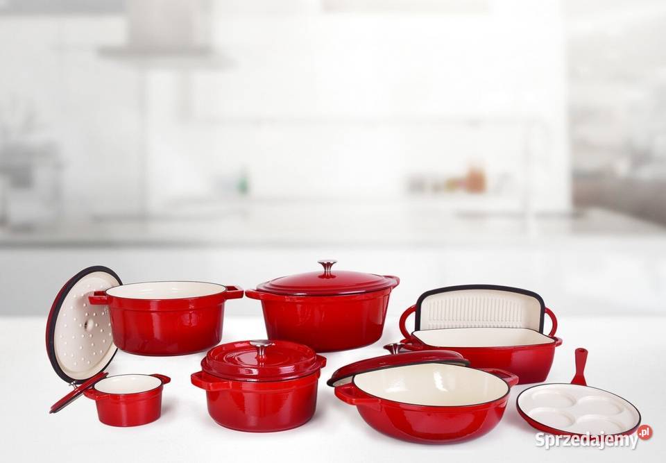 Duża masywna brytfanna z pokrywką grillową Warszawa