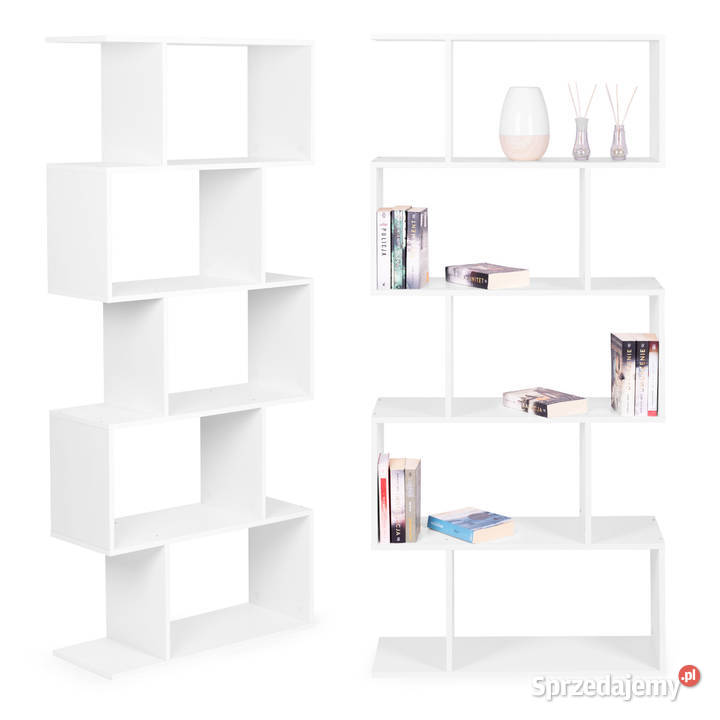 Nowoczesny regał do salonu kratka 5 półek na Regały Smogorzów