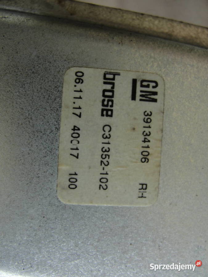 PODNOŚNIK SZYBY TYŁ OPEL ASTRA K PRAWY 39134106 sprzedam