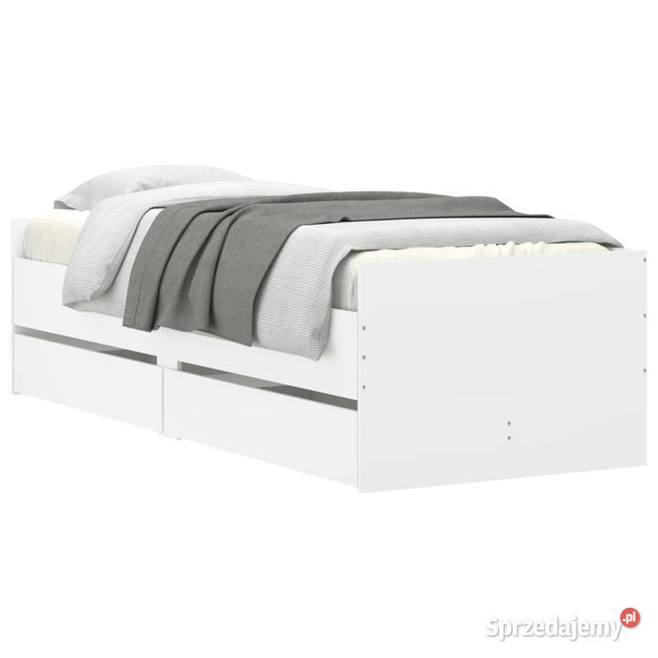 Rama łóżka z szufladami biała 75x190 WM3207357 Warszawa