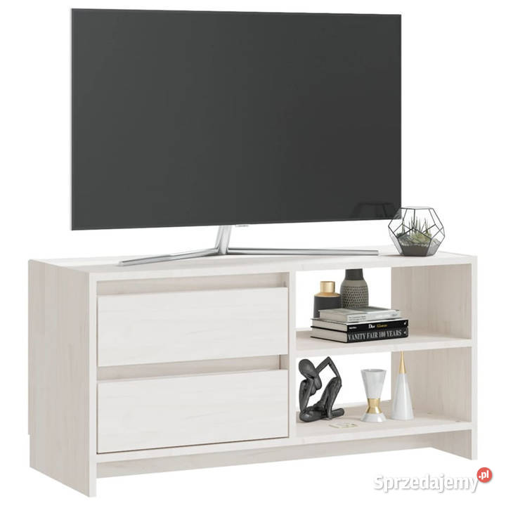 Szafka pod telewizor biała 80x31x39 lite drewno RTV Warszawa