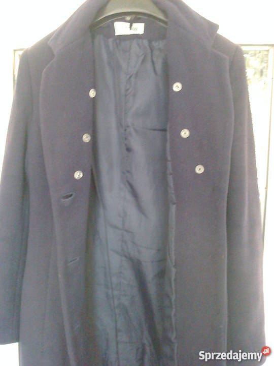 Granatowy płaszcz zimowy Olkusz