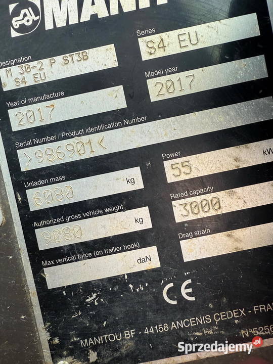 wózek widłowy terenowy MANITOU M302 3000 kabina Działoszyn