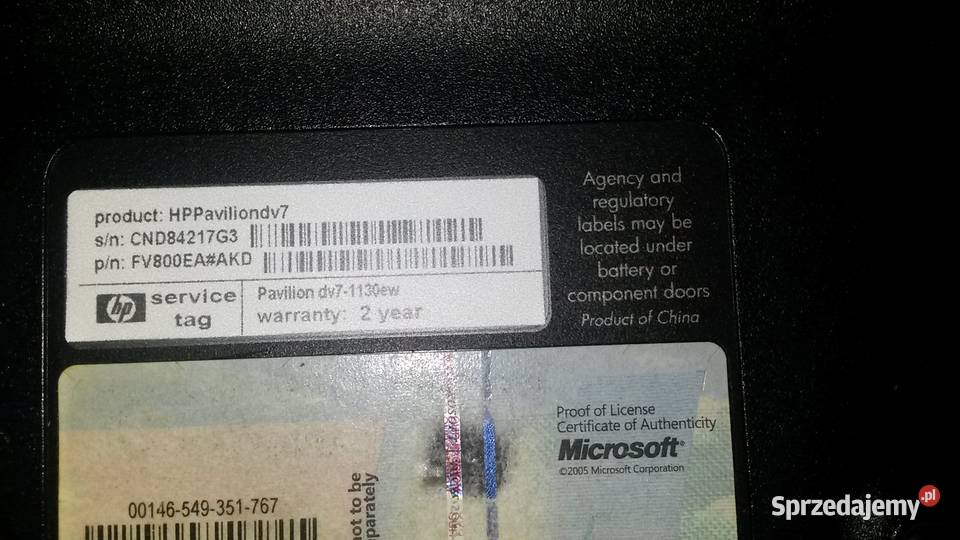 HP Pavilion DV71130EW 4GB RAM 320GB HDD 17 wielkopolskie Poznań