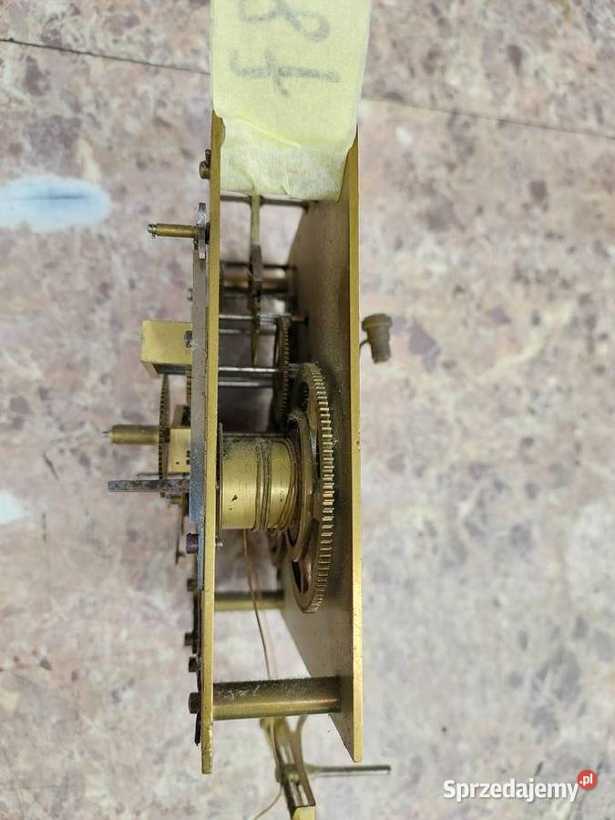 787 Mechanizm starego zegara linkowego żyłkowego Antyki pomorskie Tczew
