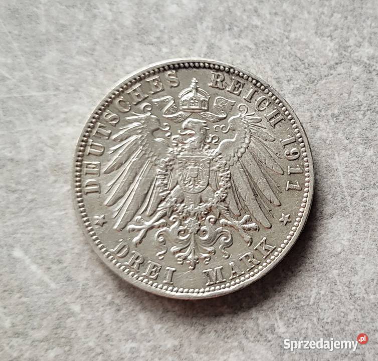 110 NIEMCY srebro 3 Marki 1911 r