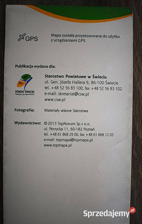 Mapa turystyczna powiatu Świeckiego atrakcje kujawsko-pomorskie Chełmno
