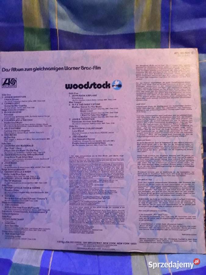 Archiwalne wykopalisk rocka WOODSTOCK 1969r 3 LP Rzeszów