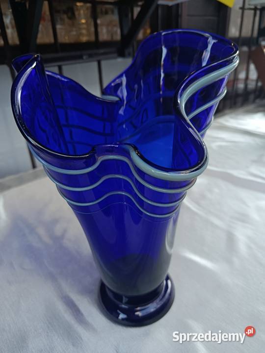 Wazon kobaltowy w oplocie ZHorbowego mazowieckie Warszawa