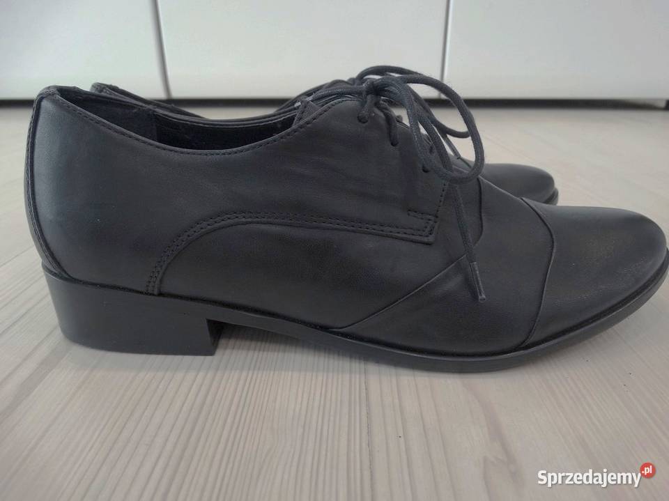 Buty Skórzane Skóra Naturalna Półbuty Oksfordki Łomża