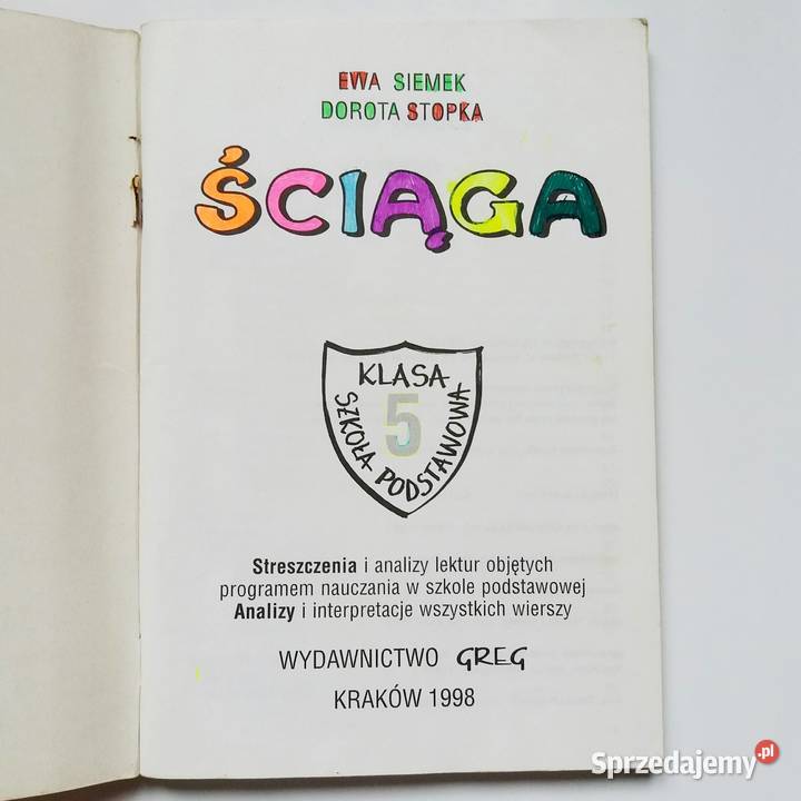 DStopka ESiemek 5 klasa Streszczenia i analiza Łódź