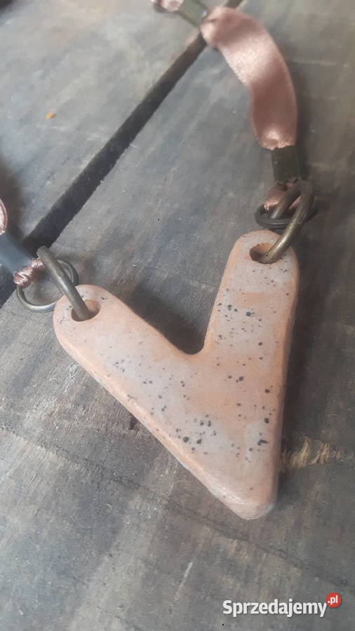 Naszyjnik ceramiczny ręcznie wykonany Otwock
