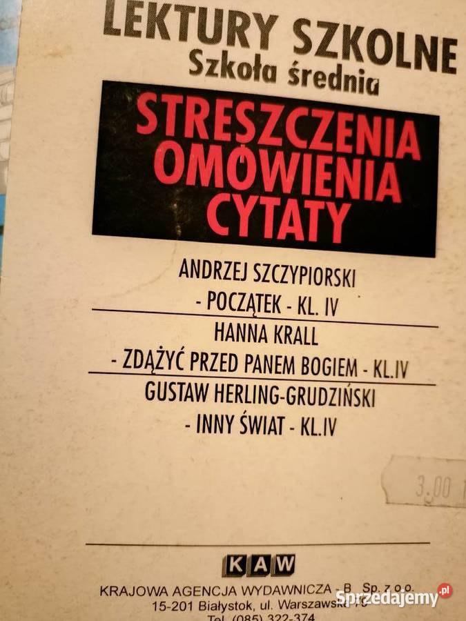 Mała Apokalipsa Konwicki analizy lektury szkolne miękka Warszawa