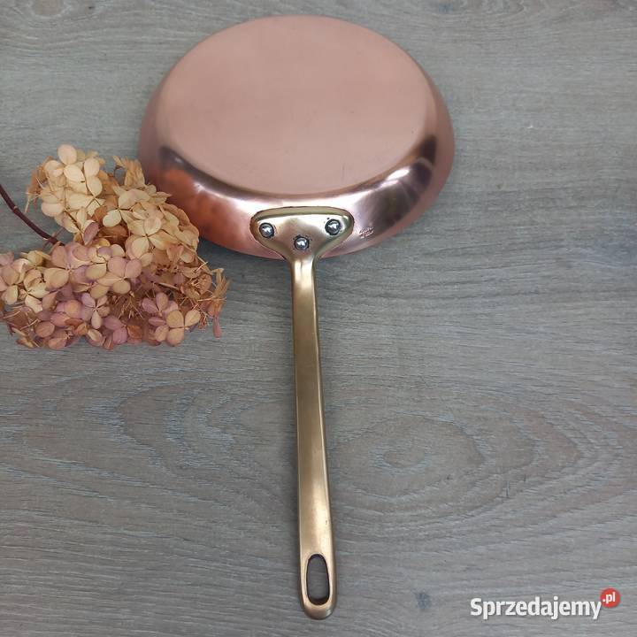 Miedziana patelnia średnica 22 sygnowana mazowieckie Warszawa