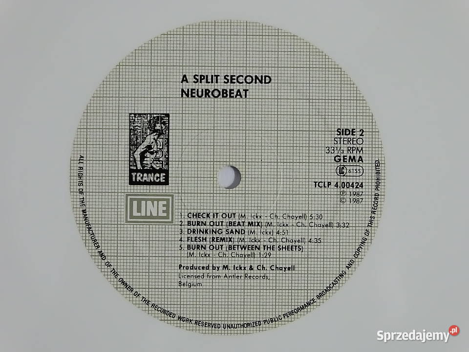 A SplitSecond Neurobeat White Vinyl 1987 Biłgoraj