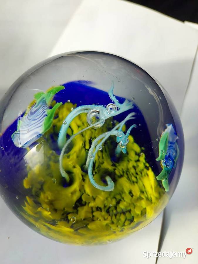 kula szklana z rybami PRL Wrocław sprzedam