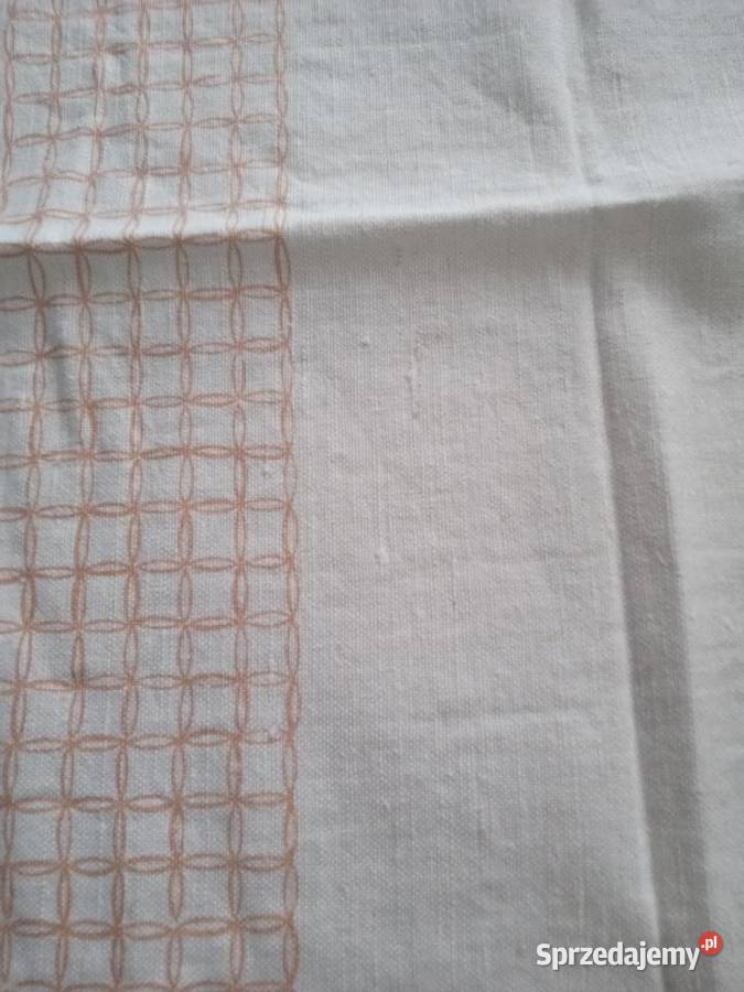 Materiał na obrus z czasów PRLu śląskie Mysłowice