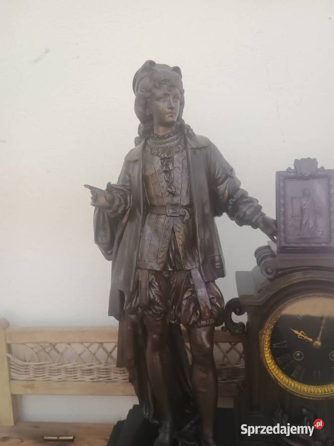 Kominkowy zegar marmurowy francuski Zegary podkarpackie