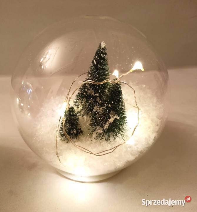 Kule szklane bożenarodzeniowe podświetlane LED Pozostałe Łódź