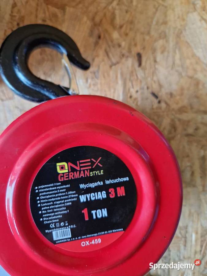 Wyciągarka łańcuchowa Onex OX 459 1 tona Głogowa sprzedam
