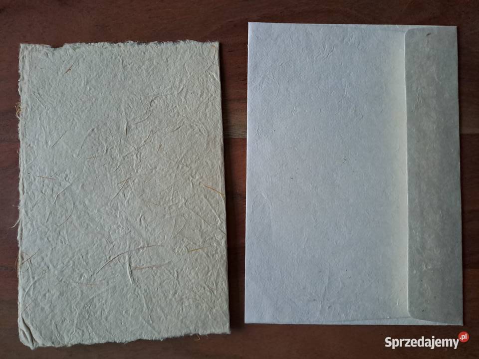 Walentynki Kartka z papieru czerpanego z kopertą Warszawa