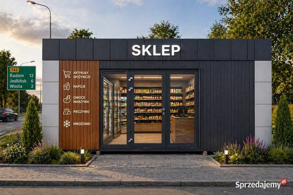 Kontener pawilon handlowy usługowy 50 x 60m Oborniki