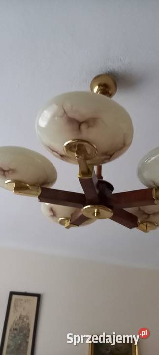 Pięcioramienny żyrandol w stylu Art Deco łódzkie Skierniewice