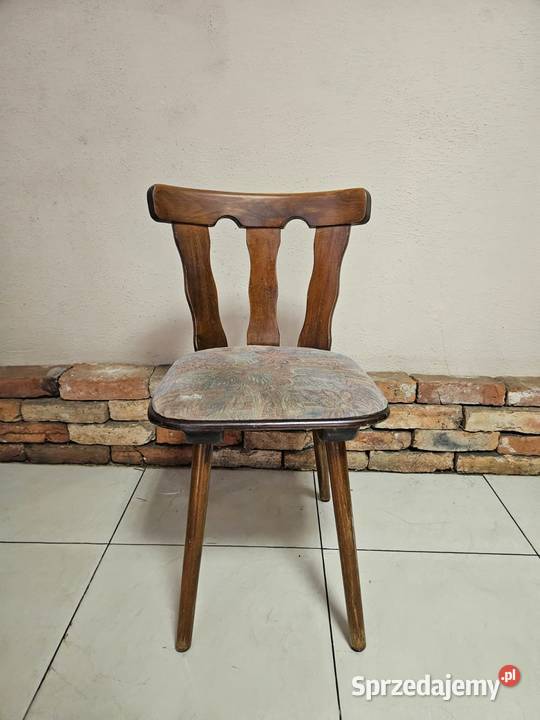 KRZESŁO DĘBOWE fotel DREWNO Z OBICIEM stylowe Pszczyna sprzedam