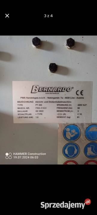 Strugarko grubościówke Bernardo Olkusz sprzedam