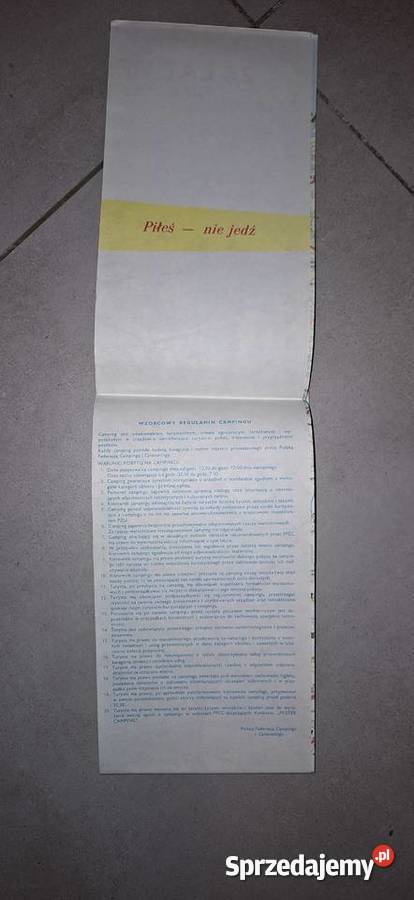 Unikatowa Mapa Campingi w Polsce 1981 Oryginał wielkopolskie