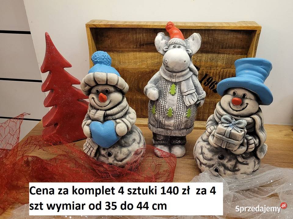 Skrzat świąteczny gnom brodacze z gipsu Boże Boże Narodzenie Wrocław