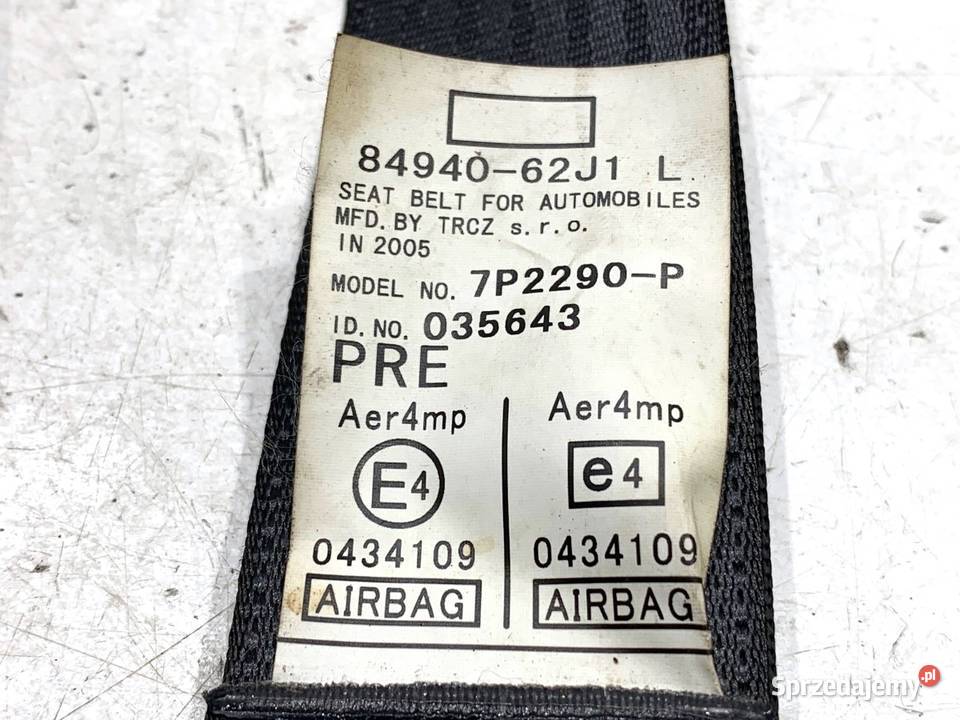 PAS BEZPIECZEŃSTWA LEWY PRZÓD SUZUKI SWIFT III podkarpackie