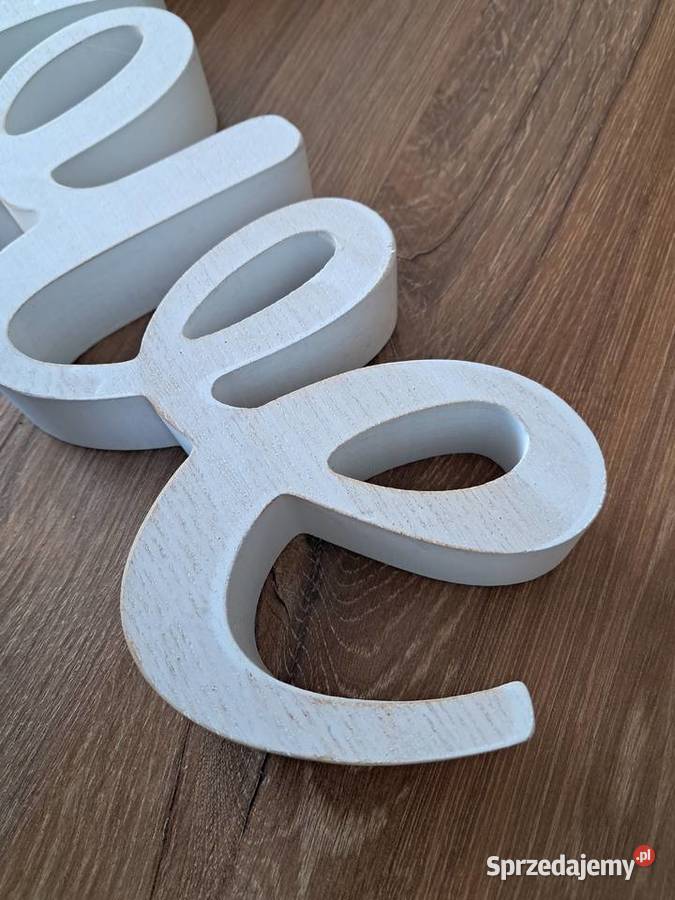 używany drewniany napis love można postawić Litery 3D Sandomierz sprzedam