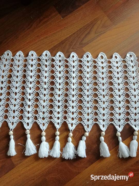 Ręcznie wykonana szydełkiem zazdrostka firanka Katowice sprzedam