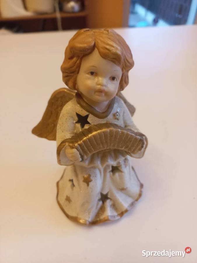 figurka ceramiczna aniołek do podświetlenia Piastów
