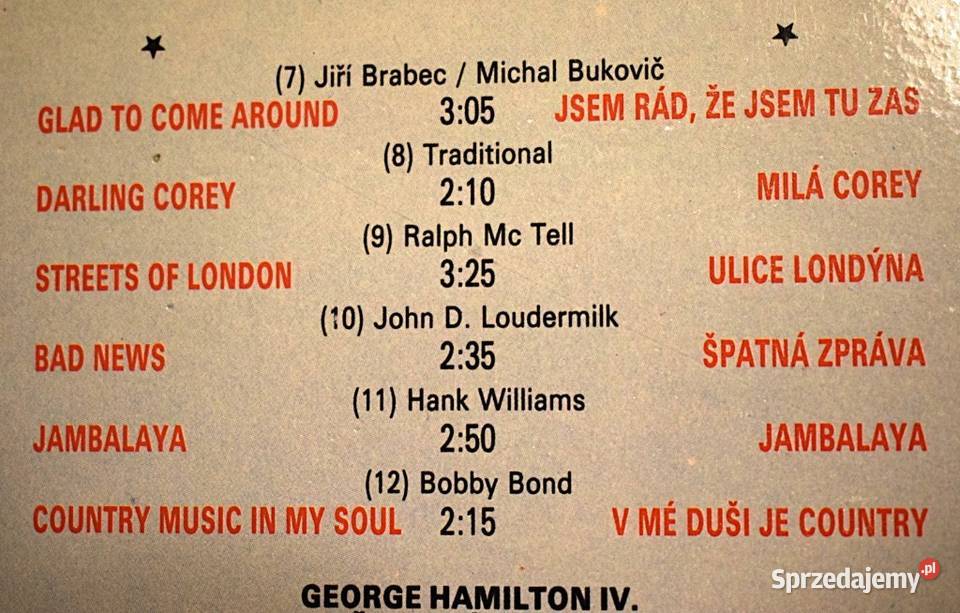 George Hamilton IV Jiri Brabeg Country beat 1983