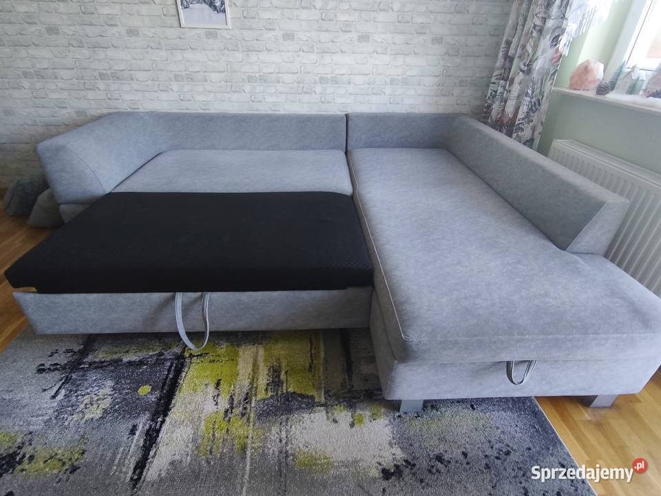 Narożnik z funkcją spania pufy sprzedam