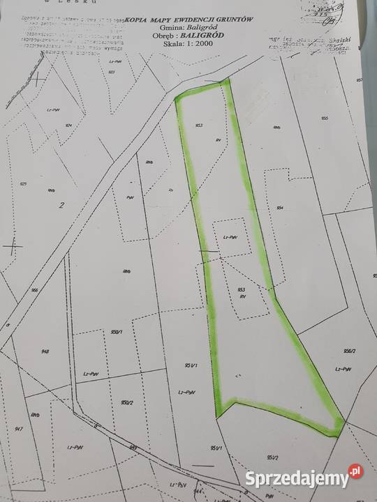 Działka rolno leśna w Baligrodzie 25 ha 25783m2 podkarpackie Baligród