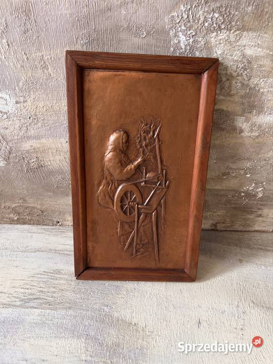 Plakieta miedziana vintage