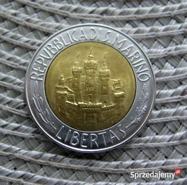 San Marino 500 Lirów 1984r Albert Einstrin wielkopolskie Kalisz