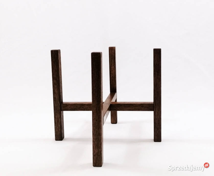 Stojaki drewniane lity dąb nowoczesne kwietniki Kraków